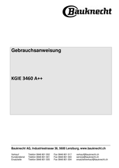 Bauknecht KGIE 3460 A++ Gebrauchsanweisung