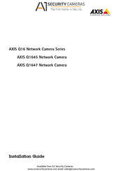 Axis Communications Q1645 Installationsanleitung