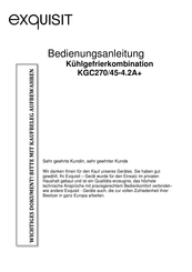 exquisit KGC270/45-4.2A+ Bedienungsanleitung
