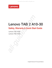 Lenovo TB2-X30F Kurzanleitung