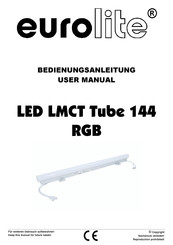 EuroLite LED LMCT TUBE 144 RGB Bedienungsanleitung