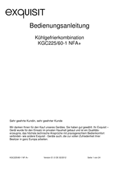 exquisit KGC225/60-1 NFA+ Bedienungsanleitung