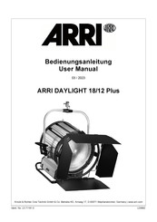 ARRI DAYLIGHT 18/12 Plus Bedienungsanleitung