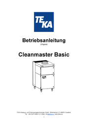 Teka Cleanmaster Basic Betriebsanleitung
