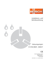 Busch RA 0040 F Installation Und Betriebsanleitung