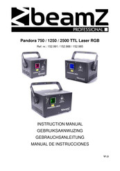 Beamz professional Pandora 2500 TTL Laser RGB Gebrauchsanleitung