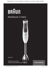 Braun MultiQuick 3 Vario RM-201 Bedienungsanleitung