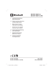 EINHELL GC-CH 1855/1 Li Originalbetriebsanleitung