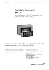 Endress+Hauser RIA15 Technische Information