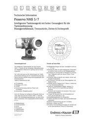 Endress+Hauser Proservo NMS 5/7 Technische Information