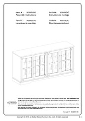Walker Edison Abigail 58 Farmhouse W58ABG4D Montageanleitung