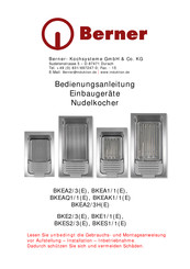 Berner BKES1/1 Gebrauchs- Und Montageanweisung