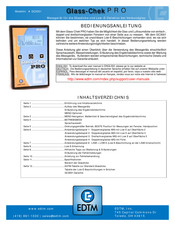 EDTM Glass-Chek PRO Bedienungsanleitung