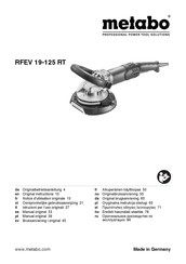 Metabo RFEV 19-125 RT Originalbetriebsanleitung