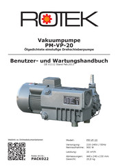 Rotek PACK022 Benutzer- Und Wartungshandbuch