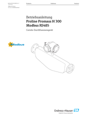 Endress+Hauser Proline Promass H 300 Modbus RS485 Betriebsanleitung