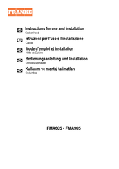 Franke FMA605 Bedienungsanleitung Und Installation