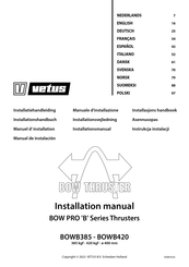 Vetus BOW PRO B Serie Installationshandbuch