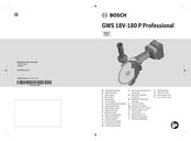 Bosch GWS 18V-180 P Professional Originalbetriebsanleitung