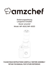 amzchef MP-802C Bedienungsanleitung