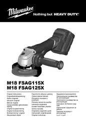 Milwaukee M18 FSAG115X Originalbetriebsanleitung