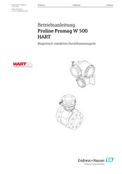 Endress+Hauser Proline Promag W 500 HART Betriebsanleitung