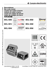 Leuze electronic BCL 601i Bedienungsanleitung