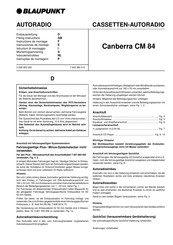 Blaupunkt Canberra CM 84 Einbauanleitung