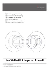 Nordpeis Me Wall with integrated firewall Installations- Und Benutzerhandbuch