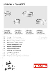 Franke RONDATOP ANMT4002 Montage- Und Betriebsanleitung