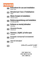 Franke FFC 905-P XS CH Bedienungsanleitung Und Installation