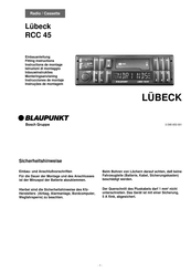 Blaupunkt Lubeck RCC 45 Einbauanleitung