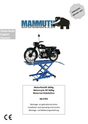 Mammuth ML37KH Montage- Und Bedienungsanleitung