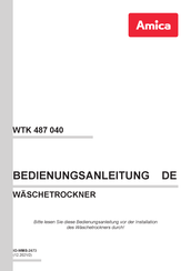 Amica WTK 487 040 Bedienungsanleitung