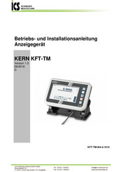 KERN KFT-TM Serie Betriebs Und Installationsanleitung