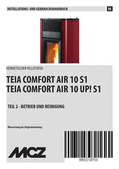 MCZ TEIA COMFORT AIR 10 S1 Installations- Und Gebrauchshandbuch