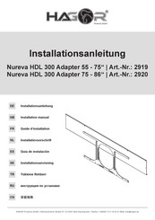 HAGOR Nureva HDL 300 Adapter 55 - 75 Installationsanleitung