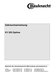 Bauknecht KV 255 Optima Gebrauchsanweisung