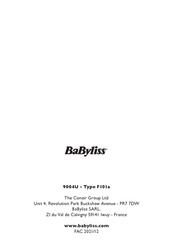 BaByliss F101a Bedienungsanleitung