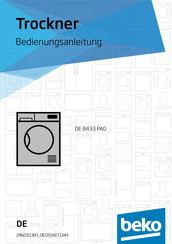 Beko DE 8433 PA0 Bedienungsanleitung