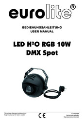 EuroLite LED H2O RGB DMX Spot Bedienungsanleitung