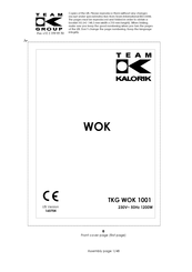 Team Kalorik TKG WOK 1001 Bedienungsanleitung