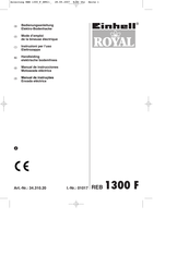 Einhell Royal REB 1300 F Bedienungsanleitung