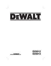 DeWalt D25012 Bersetzt Von Den Originalanweisungen