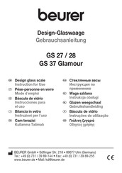 Beurer GS 37 Glamour Gebrauchsanleitung