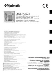Aprimatic ONDA 623 Anleitung Für Die Mechanische Installation, Gebrauch Und Wartung