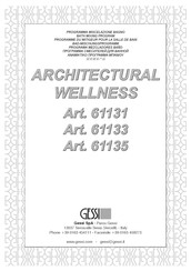 Gessi ARCHITECTURAL WELLNESS 61131 Bedienungsanleitung