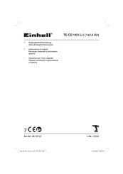 EINHELL TE-CD 18/3 Li-i Originalbetriebsanleitung
