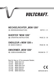 VOLTCRAFT MSW 1200-12-G Bedienungsanleitung