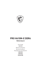 MSI PRO H610M-E DDR4 Benutzerhandbuch